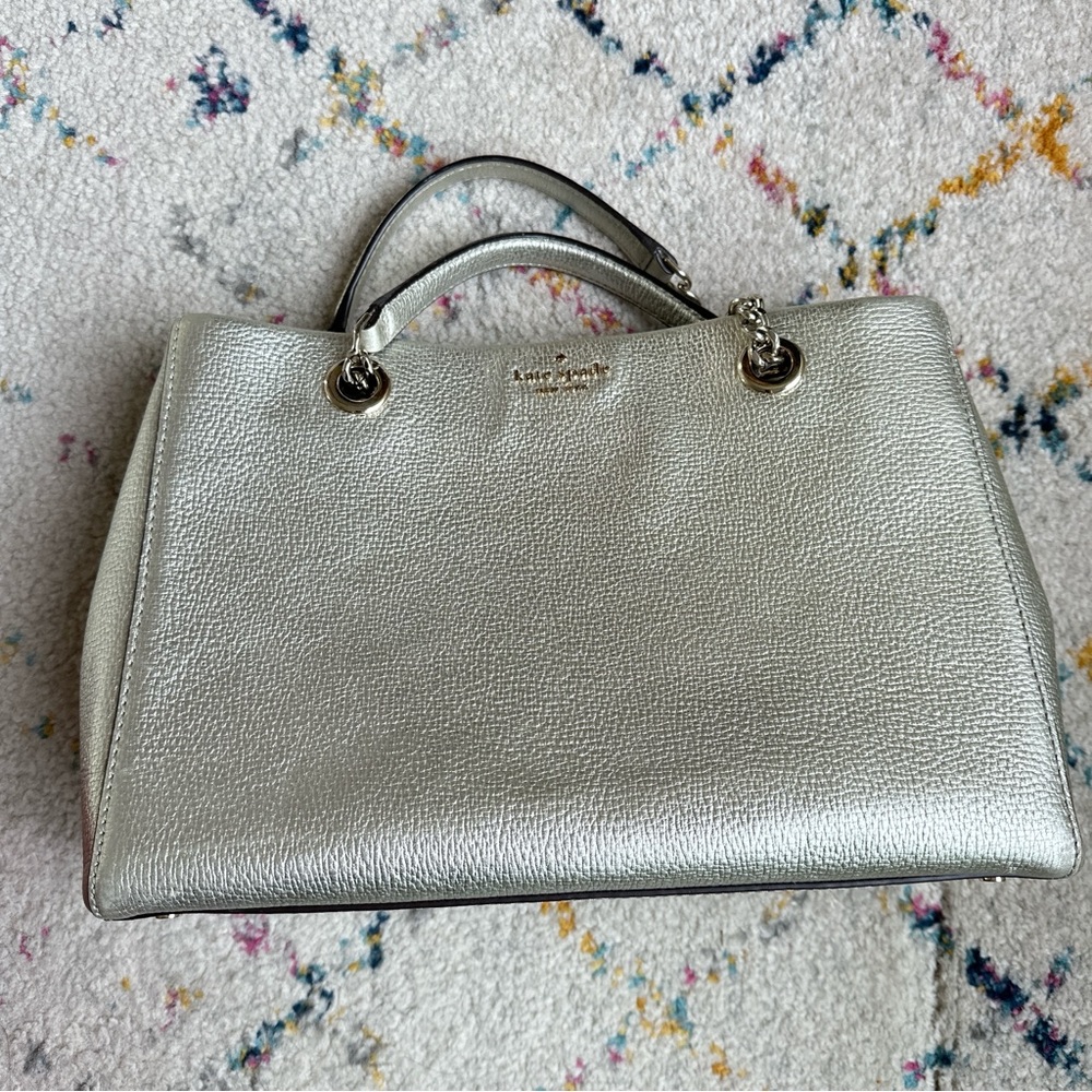 Kate Spade Metallic Silver Satchel
